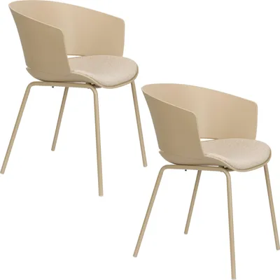 Produktbild von Housecraft Living Jessica Esszimmerstühl mit Armlehne Beige - 4 er Set