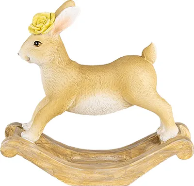Produktbild von Clayre & Eef Dekorationsfigur Kaninchen 16x5x14 cm Braun Kunststoff