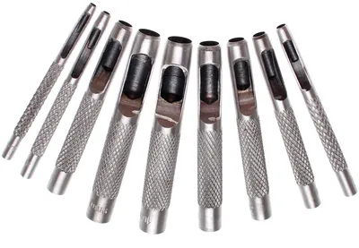 Produktbild von KRAFTMANN 50619 Locheisenset, 2,5 - 10mm, 9-tlg.