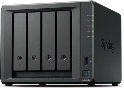 Produktbild von Synology DiskStation DS423+ NAS Desktop Intel® Celeron® J4125 2 GB DDR4 16 TB HDD DiskStation Manager Schwarz (DS423+ + 4X HAT3300-4T)