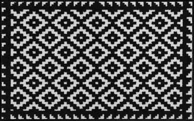 Produktbild von Salonloewe TABUK BLACK & WHITE Fußmatte Wohnmatte 75 x 120 cm