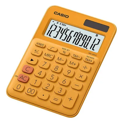Obrázok produktu pre Casio MS-20UC-RG, Desktop, Jednoduchá kalkulačka, 12 číslica/číslic, 1 riadky, Batéria / solárny, Oranžová