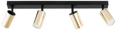 Zdjęcie produktu dla Spot reflektor ATLET złoto-czarny 4xGU10x10W metal wym:16x60x6cm IP20 Alfa