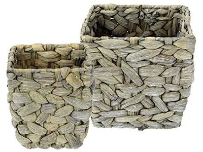 Produktbild von Pflanzkorb Wasserhyazinthe 3er Set Blumentopf Übertopf Deko geflochten