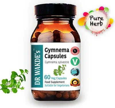 Produktbild von DR WAKDE'S Gymnema Kapseln (Gudmar) | 60 Vegi Caps | Ayurveda-Supplement | Vegan | 100% Kräuter | Mengenrabatte | Am selben Tag Versand