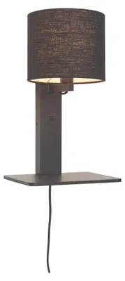 Produktbild von GOOD&MOJO - Wandlampe Andes - Bambus Schwarz/Schwarz - 19x24x36cm
