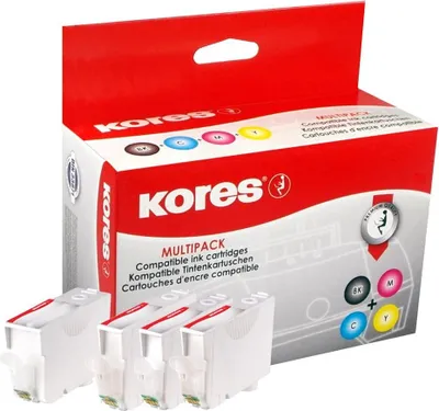 Produktbild von Kores G1518KIT, Foto schwarz, Foto zyan, Foto magenta, Fotogelb, Multipack
