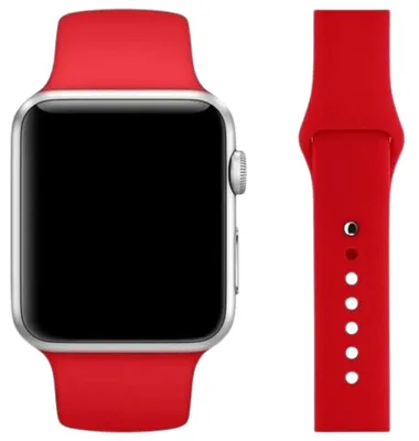 Imagen del producto de Correa De Silicona Para Apple Watch De Mercury, Tallas 42/44/45 Mm, Color Rojo