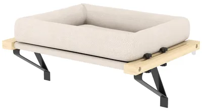 Obrázok produktu pre PawHut vyhrievané ležadlo, 50 x 36 cm, ležadlo pre mačky s nastaviteľným držiakom