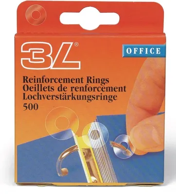 Produktbild von Lochverstärkungsringe PP transparent VE=20x500 Stück