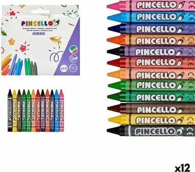 Image de Crayons de cire multicolores Pincello 45930 (12 pièces)