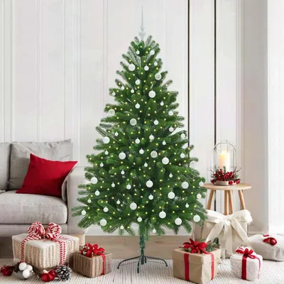 Immagine prodotto di Maison Exclusive - Albero di Natale con 300 luci LED, base inclusa, colore verde, altezza 180 cm, materiale: polietilene