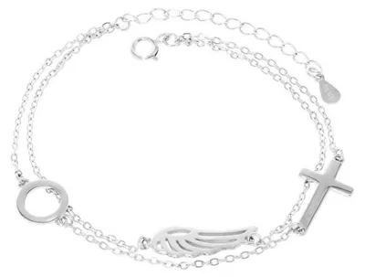 Immagine prodotto di Bracciale doppio alla moda in argento AGB748/21
