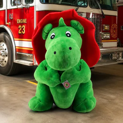 Produktbild von Sweety Toys 8100 Drache XXL RIESEN Plüschtier GRISU Feuerwehr Maskottchen Plüsch ca. 90 cm