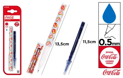 Immagine prodotto di Pennarello a punta fine da 0,5 mm con ricarica sostituibile Coca-Cola