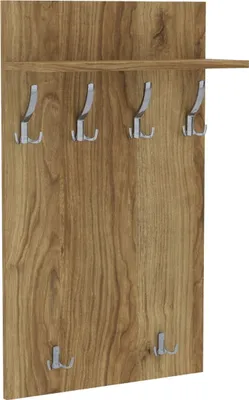 Produktbild von AKKE Alteiche Garderobenpaneel MAXI - CHROM haken BxH: 60x90 cm