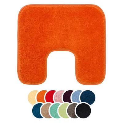 Produktbild von liebling Badteppich mit Bügelausschnitt, 100% Polyester, Anti-Rutsch Beschichtung, Serie Santos, 50 x 45 cm, 1500 g/m², 30 Grad waschbar, terra