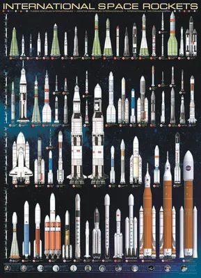 Produktbild von Eurographics Puzzle internationale Weltraumraketen - 1000 Teile Karton
