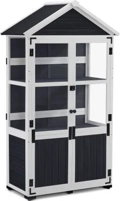 Produktbild von M MCombo Gartenschrank Holz Klein, 100 × 53 × 178 cm, 0111 (Anthrazitgrau)