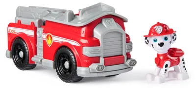 Produktbild von Paw Patrol - Feuerwehrauto mit Marshall Spielfigur