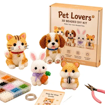 Imagen del producto de Kit de manualidades DIY para crear un pájaro 3D, de colores, que incluye instrucciones, ideal para proyectos creativos
