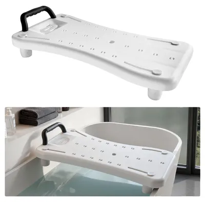 Immagine prodotto di VEVOR: pedana per vasca da bagno con portata fino a 150 kg, sgabello da doccia per vasche da bagno di larghezza compresa tra 41 e 62 cm, sedile per vasca da bagno, con piedini antiscivolo, per anziani e persone con disabilità