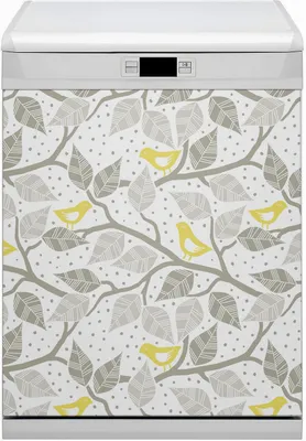 Produktbild von Dekorative Magnetmatte Küche Geschirrspüle 60x80 cm  Magnet für Spülmaschine  - Vögel