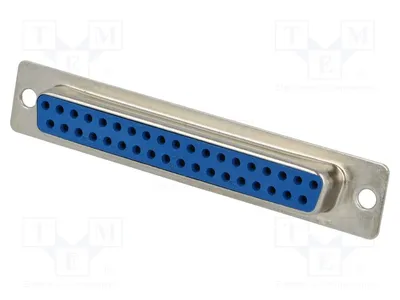 Zdjęcie produktu dla 1 x Złącze D-Sub, wtyk żeński, do lutowania, dla przewodów, liczba pinów: 37, prąd: 5A, model: DS1033-37FUNSISS, złącze D-Sub