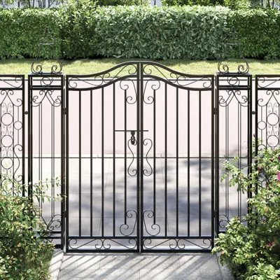 Produktbild von The Living Store Gartentor Schwarz 121x8x100 cm Schmiedeeisen