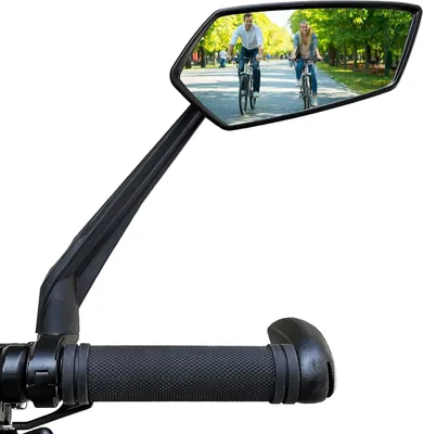 Produktbild von Fahrradspiegel - Rückspiegel für den Lenker - Extra große Spiegeloberfläche