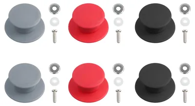 6er Set Silikon-Deckelknöpfe, hitzebeständig, rund, 5,5 cm