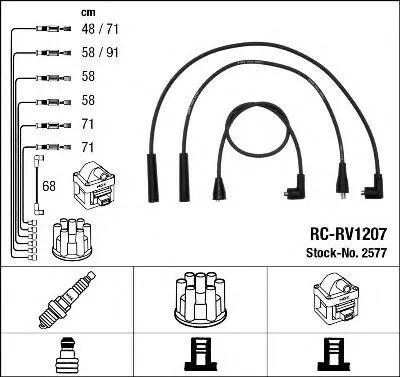 Produktbild von NGK 2577 Zündkabelsatz Zündleitungssatz für LAND ROVER Range Rover I 110/127 (LDH)