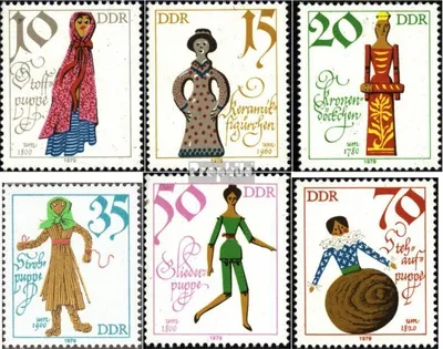 Produktbild von Briefmarken DDR 1979 Mi 2472-2477 (kompl.Ausgabe) postfrisch Historische Puppen