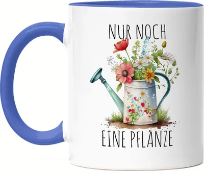 Produktbild von Nur noch eine Pflanze Tasse Blau Gärtnerin Pflanzenliebhaber Garten Ruft Oma Mama Hobbygärtnerin