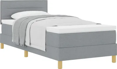 Obrázok produktu pre Posteľ s pružinovým rámom Svetlosivá 90 x 190 cm látka