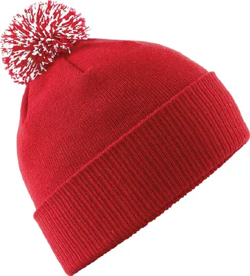 Produktbild von Beechfield - Mütze für Herren/Damen Uni BC4657 (Einheitsgröße) (Rot/Weiß)