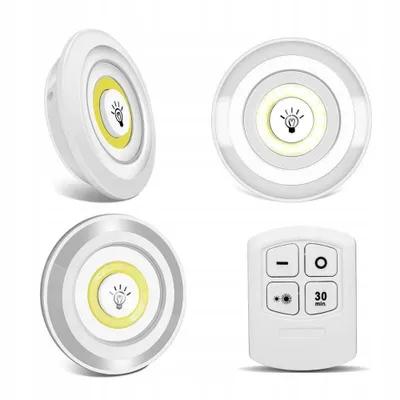Produktbild von LED Unterbauleuchte 9 × 2 cm 3er Set Weiß Touch Schrankbeleuchtung Batterielampe Fernbedienung COB LED kabellos dimmbar