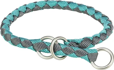 Produktbild von Trixie Zug-Stopp-Halsband Cavo aqua/grafit, Größe: XS-S