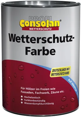Produktbild von Consolan Profi Wetterschutzfarbe Schwarz 2,5 L