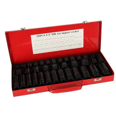 Image de Kafuwell Jeu de douilles 1/2'' 8-32 mm, 35 pièces