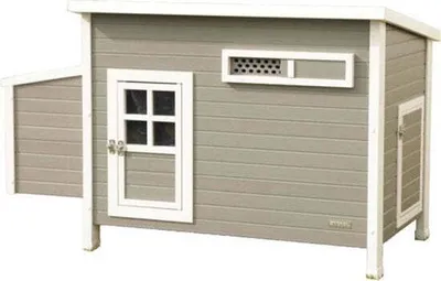 Produktbild von Kerbl ECO Hühnerstall Barney Kunststoff 137×73×83 cm Grau und Weiß