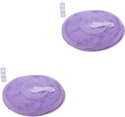 Produktbild von Hängendes Spielzeugnetz - 3-Fach-Netz - Spielzeugaufbewahrung - 27x27x75 cm - Blau