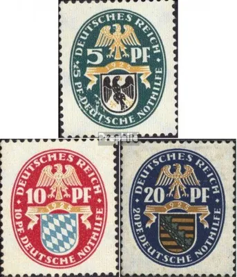 Produktbild von Briefmarken Deutsches Reich 1925 Mi 375-377 (kompl.Ausg.) postfrisch Nothilfe:Wappen