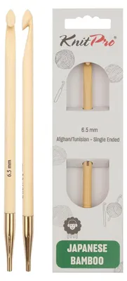 Tunesische Häkelnadel Bambus 6,50 mm – 1 Stück