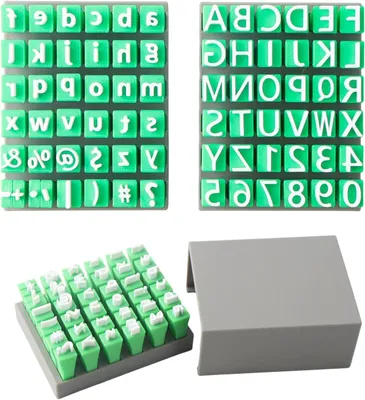 Productafbeelding van Letterstempels alfabet kleistempel - Set van 2 - Letters pottenbakkerset - Cijferstempel - Pottenbakkersgereedschap