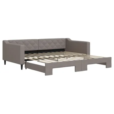 Produktbild von Tagesbett Ausziehbar Taupe 100x200 cm Stoff
