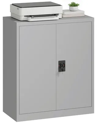 Productafbeelding van Vinsetto archiefkast, stalen kast, multifunctionele kast met verstelbaar legplank, grijs