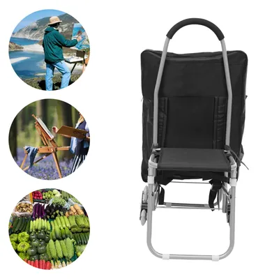 Produktbild von Sackkarren klappbarer Karre mit Rädern 43*93 cm Kunstwagen tragbarer