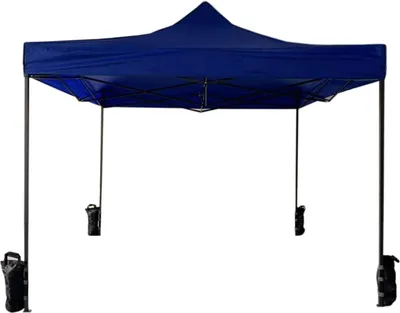 Immagine prodotto di Rebecca Mobili gazebo pieghevole 3x3 m con 4 pesi in metallo e poliestere blu