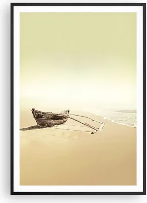 Produktbild von Gerahmtes Poster - Schwarzer Rahmen - £ódŸ Wrack Meer - 70x100 cm - Wand Bild - Wanddeko - Wandbilder - Kunstposter - Wandposter - Bilderrahmen - Bilder - Kunstdruck - P2BPA70x100-5123